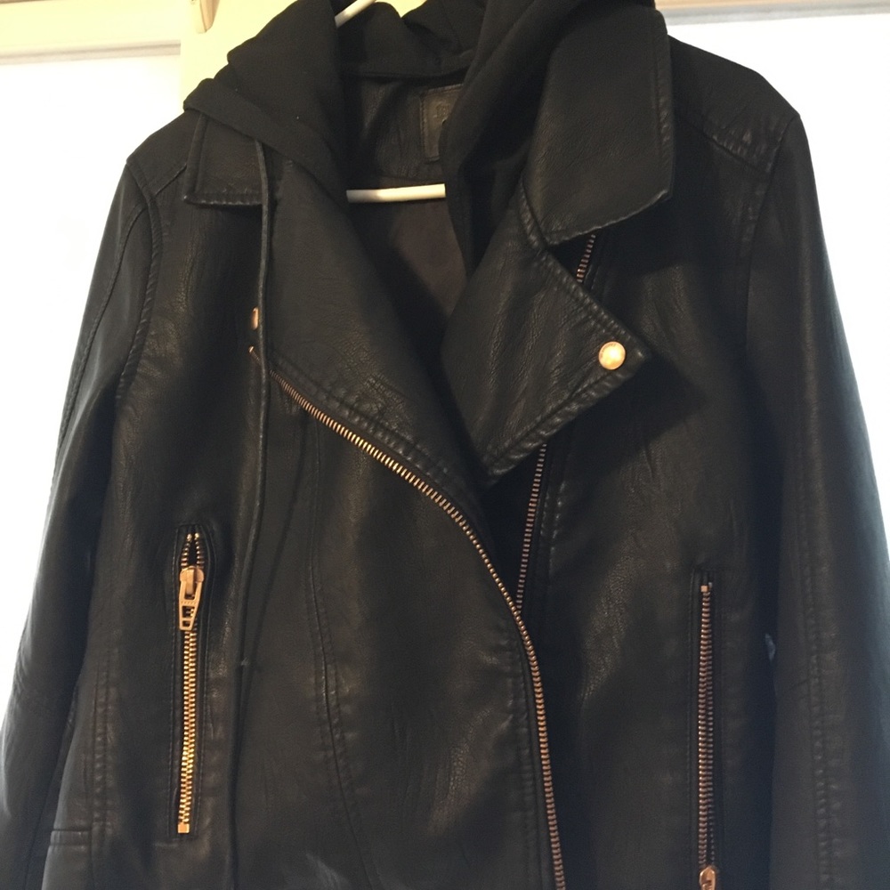 Blanknyc vegan leather moto jacket size xl